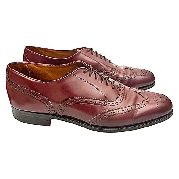 Grenson Royal Windsor Wingtip Balmoral Shoes Men’s 10 D Brown Made in England - Picture 5 of 10